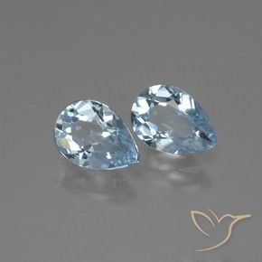 Pedras preciosas de Topázio Céu azul natural de 1.63 ct, Formato de pêra, VVS-VS