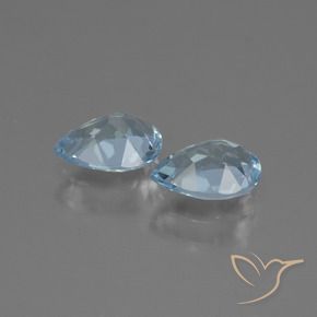 Pedras preciosas de Topázio Céu azul natural de 1.63 ct, Formato de pêra, VVS-VS