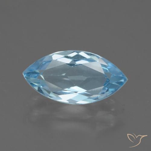 2.35ct Natural Céu azul Topázio, Marquesa, VVS-VS