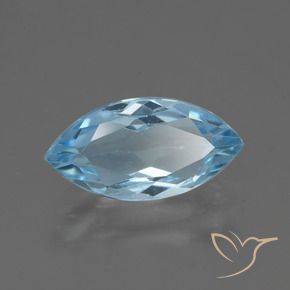 Topázio Céu azul Natural 2.35ct, Marquesa, VVS-VS