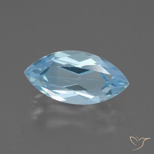 2.40ct Natural Céu azul Topázio, Marquesa, VVS
