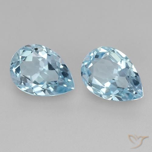 Pedras preciosas de Topázio Céu azul natural de 1.82 ct, Formato de pêra, VVS-VS
