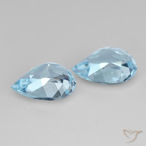Pedras preciosas de Topázio Céu azul natural de 1.82 ct, Formato de pêra, VVS-VS