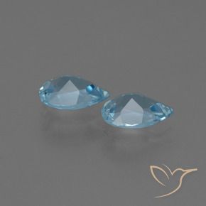 Pedras preciosas de Topázio Azul Suíço natural de 1.59 ct, Formato de pêra, VVS-VS