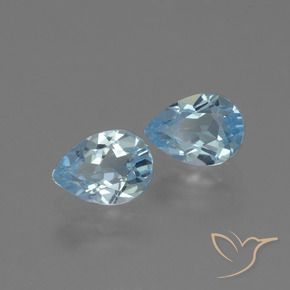 Pedras preciosas de Topázio Azul Suíço natural de 1.90 ct, Formato de pêra, VVS-VS