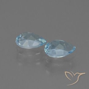 Pedras preciosas de Topázio Azul Suíço natural de 1.90 ct, Formato de pêra, VVS-VS