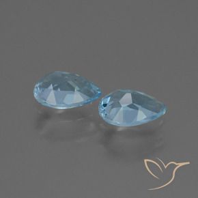 Pedras preciosas de Topázio Azul Suíço natural de 1.73 ct, Formato de pêra, VVS-VS