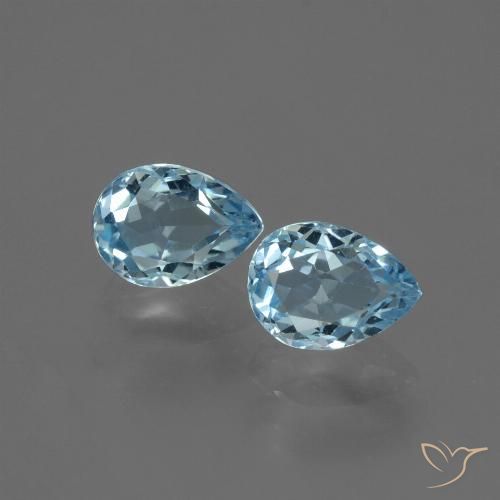 1.89ctw Natural Azul Suíço Topázio, Formato de pêra, VVS-VS