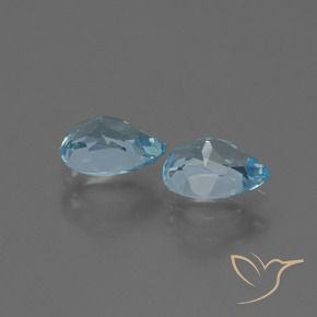 Pedras preciosas de Topázio Azul Suíço natural de 1.89 ct, Formato de pêra, VVS-VS