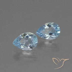 Pedras preciosas de Topázio Céu azul natural de 1.66 ct, Formato de pêra, VVS-VS