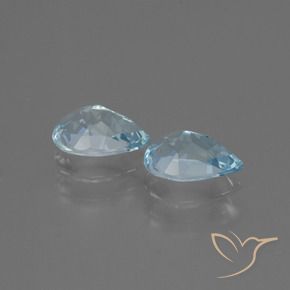 Pedras preciosas de Topázio Céu azul natural de 1.66 ct, Formato de pêra, VVS-VS