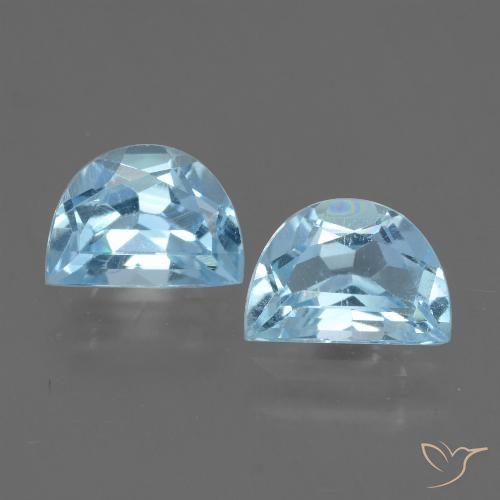 2.11ctw Natural Céu azul Topázio, Chique, VS