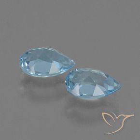 Pedras preciosas de Topázio Céu azul natural de 1.65 ct, Formato de pêra, VVS-VS