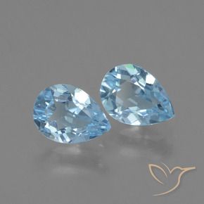 Pedras preciosas de Topázio Céu azul natural de 1.62 ct, Formato de pêra, VVS-VS