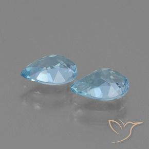 Pedras preciosas de Topázio Céu azul natural de 1.62 ct, Formato de pêra, VVS-VS