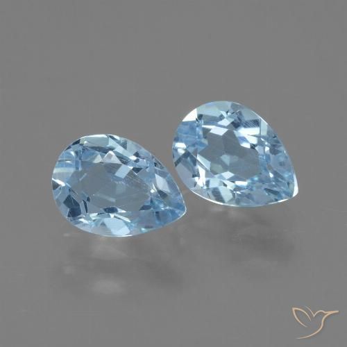 1.86ctw Natural Azul Suíço Topázio, Formato de pêra, VVS-VS