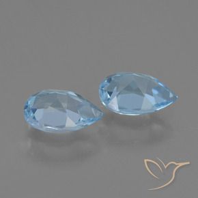 Pedras preciosas de Topázio Céu azul natural de 1.59 ct, Formato de pêra, VVS-VS