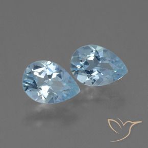 Pedras preciosas de Topázio Céu azul natural de 1.56 ct, Formato de pêra, VVS-VS