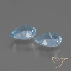 Pedras preciosas de Topázio Céu azul natural de 1.56 ct, Formato de pêra, VVS-VS