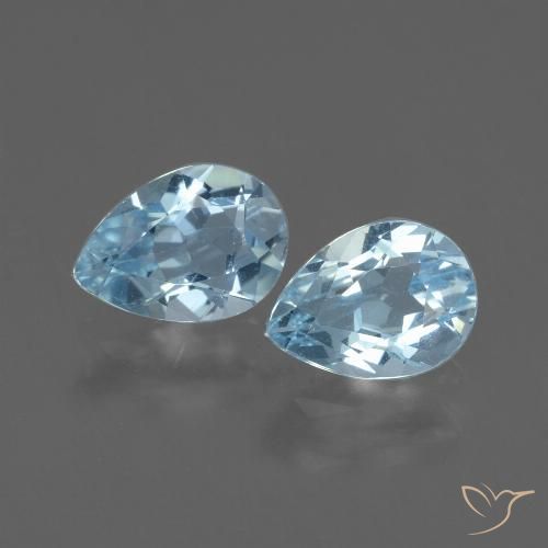 1.72ctw Natural Céu azul Topázio, Formato de pêra, VVS-VS