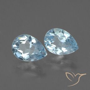 Pedras preciosas de Topázio Céu azul natural de 1.72 ct, Formato de pêra, VVS-VS