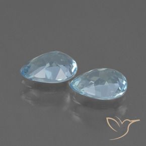 Pedras preciosas de Topázio Céu azul natural de 1.72 ct, Formato de pêra, VVS-VS
