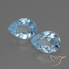 Pedras preciosas de Topázio Azul Suíço natural de 1.66 ct, Formato de pêra, VVS-VS