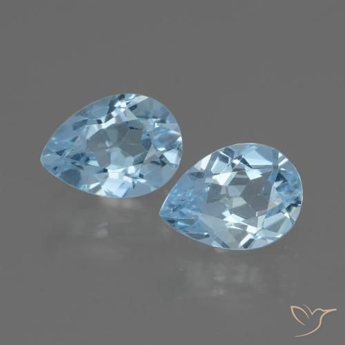 1.61ctw Natural Céu azul Topázio, Formato de pêra, VVS-VS