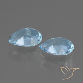 Pedras preciosas de Topázio Céu azul natural de 1.61 ct, Formato de pêra, VVS-VS