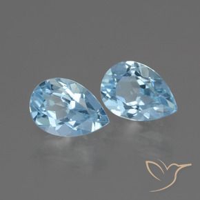 Pedras preciosas de Topázio Céu azul natural de 1.75 ct, Formato de pêra, VVS-VS