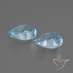 Pedras preciosas de Topázio Céu azul natural de 1.75 ct, Formato de pêra, VVS-VS