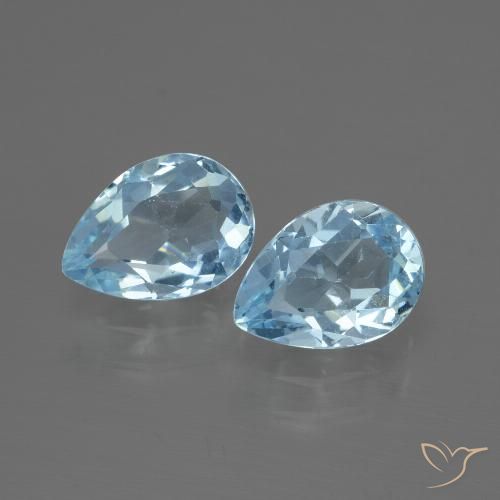 1.79ctw Natural Céu azul Topázio, Formato de pêra, VVS-VS, Photo A