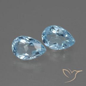 Pedras preciosas de Topázio Céu azul natural de 1.79 ct, Formato de pêra, VVS-VS