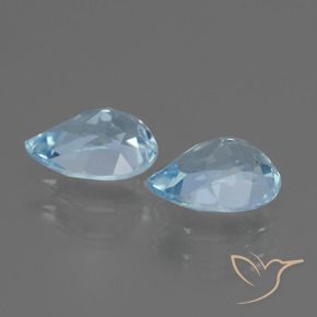 Pedras preciosas de Topázio Céu azul natural de 1.79 ct, Formato de pêra, VVS-VS
