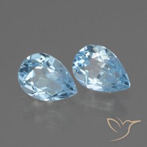 Pedras preciosas de Topázio Céu azul natural de 1.71 ct, Formato de pêra, VVS-VS
