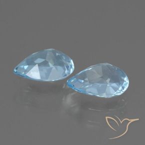 Pedras preciosas de Topázio Céu azul natural de 1.71 ct, Formato de pêra, VVS-VS