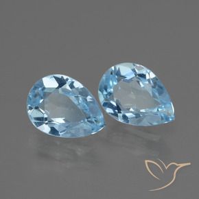 Pedras preciosas de Topázio Céu azul natural de 1.50 ct, Formato de pêra, VVS-VS