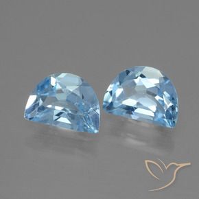 Pedras preciosas de Topázio Céu azul natural de 1.68 ct, Chique, VVS-VS