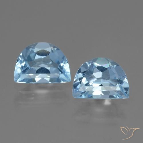 2.00ctw Natural Céu azul Topázio, Chique, VVS-VS