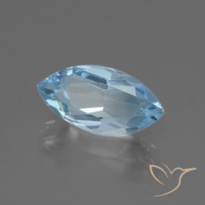Topázio Céu azul Natural 2.56ct, Marquesa, VVS