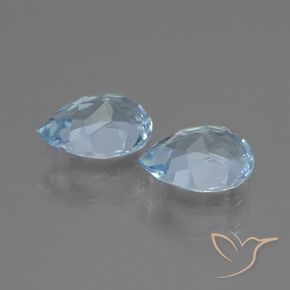 Pedras preciosas de Topázio Céu azul natural de 1.71 ct, Formato de pêra, VVS-VS