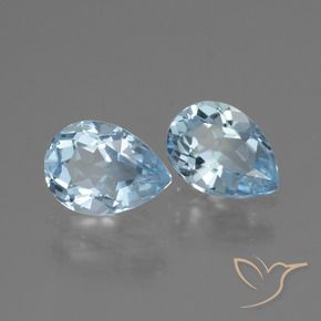 Pedras preciosas de Topázio Céu azul natural de 1.67 ct, Formato de pêra, VVS-VS