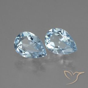 Pedras preciosas de Topázio Céu azul natural de 1.67 ct, Formato de pêra, VVS-VS