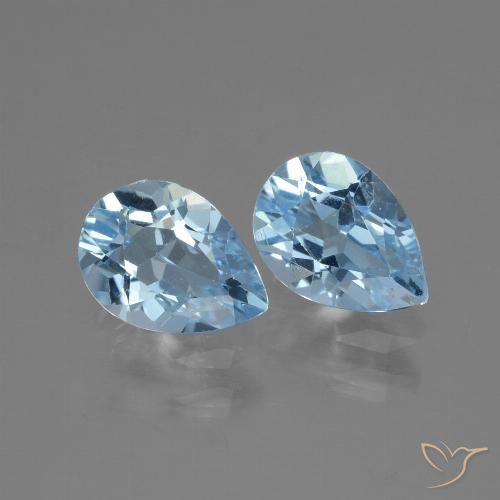 1.80ctw Natural Azul Suíço Topázio, Formato de pêra, VVS-VS