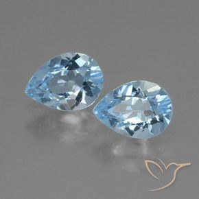Pedras preciosas de Topázio Azul Suíço natural de 1.80 ct, Formato de pêra, VVS-VS