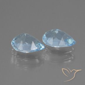 Pedras preciosas de Topázio Azul Suíço natural de 1.80 ct, Formato de pêra, VVS-VS