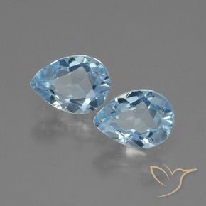 Pedras preciosas de Topázio Céu azul natural de 1.77 ct, Formato de pêra, VVS-VS