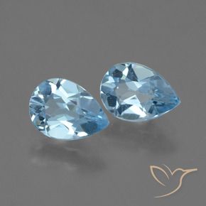 Pedras preciosas de Topázio Céu azul natural de 1.60 ct, Formato de pêra, VVS-VS