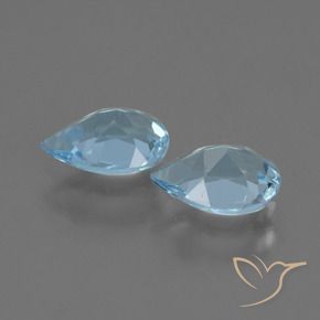Pedras preciosas de Topázio Céu azul natural de 1.60 ct, Formato de pêra, VVS-VS