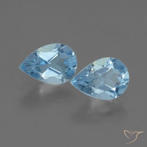 1.66ctw Natural Azul Suíço Topázio, Formato de pêra, VVS-VS
